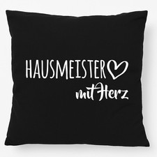 Kissen Hausmeister mit Herz