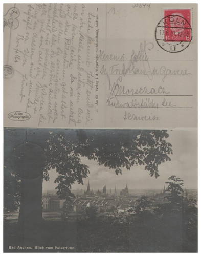 Ansichtskarte bad aachen - ansichtskarte,