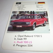 Quartett Auto Einzelkarte: Audi 100 LS