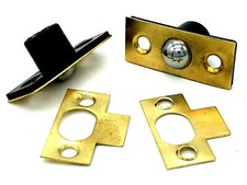 ROLLKUGELSCHNÄPPER 46mm Messing plattiert Ballen Türriegel & Schließblech (86)