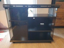 Fernsehtisch mit Rollen, gebraucht, schwarz