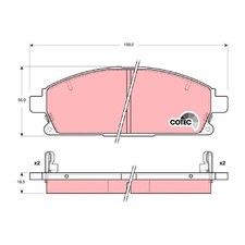 Trw bremsbelagsatz - trw,