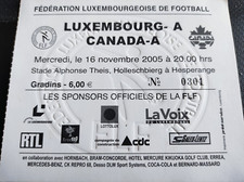 Ticket Luxemburg - Kanada  16.11.2005
