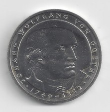 Deutschland 5 Mark, 1982 150. Todestag von Johann Wolfgang von Goethe