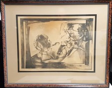 1. Probedruck Litho von Christian Rickert INTERVIEW 1972