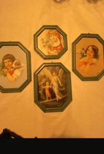 4 antike Wandbilder (16x21 cm)