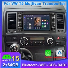 Für VW T5 Multivan Transporter DAB+ Android 15 Autoradio Carplay GPS Navi RDS BT
