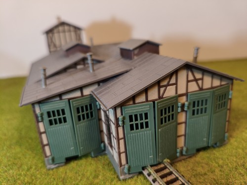 Faller lokschuppen fachwerk - faller,