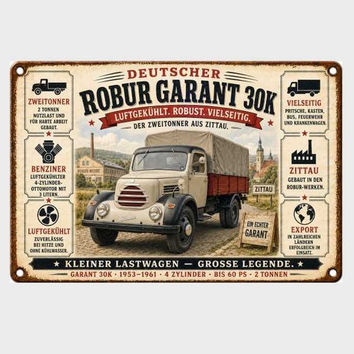 Blechschild robur garant 30k - garant,
