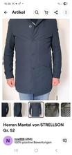 Eleganter Herren -Kurz- Mantel von STRELLSON Gr. 52 in blau