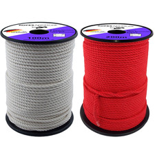 Baumwollseil Seil 6–14mm Naturseil 10-50m gedreht OEKO-TEX DIY Makramee Basteln