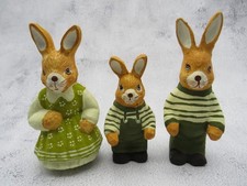 Vintage Hasenfamilie Pappmache