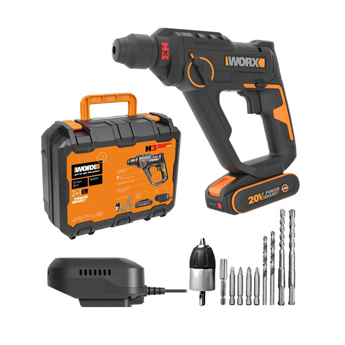 Worx akku bohrhammer 20v - akku, bohrhammer,