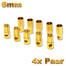 4 Paar 8 Stück 6mm 6,0mm