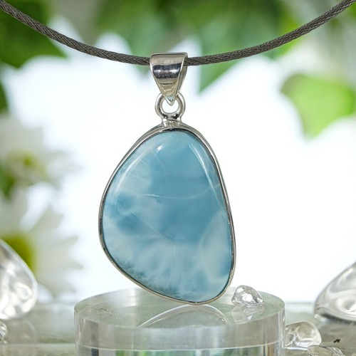 Larimar anhänger silber 925 - larimar,