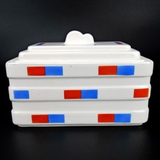 Art deco keramik deckeldose - art,