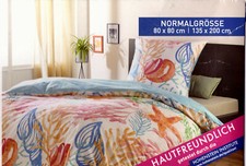 2 tlg. Wendebettwäsche Bettwäsche Renforce Meradiso 135 x 200 cm Baumwolle