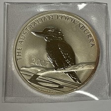 1 Doller 2007 ELIZABETH II - 1 OZ 999 Silber The Australian Kookaburra 