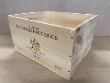 Weinkiste Holz 6er Kiste Deko Wein Shabby Bordeaux "Les Carmes Haut Brion 2018"