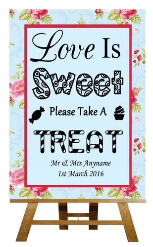 Floral love sweet candy bar - love,