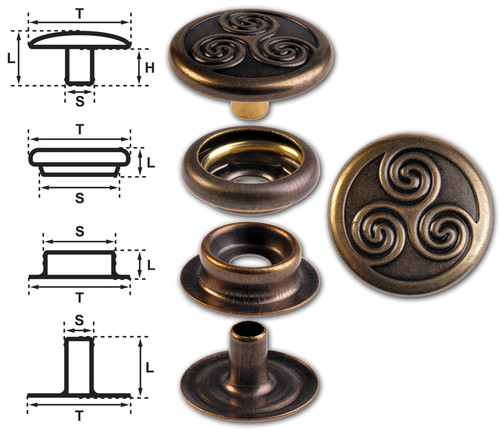 Ringfeder druckknöpfe - ringfeder-druckknöpfe, "f3"