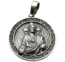 Jesus Christ Anhänger Sterling Silber 925 Kette Taufe Religiös Halskette Schmuck