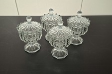 4x Bonbonniere Bonbon Glas mit