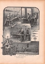Gewehr-Fabrik in Suhl Thüringen - 1892 - Historischer Holzstich ~22x31cm