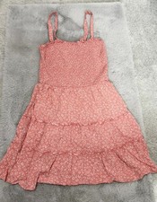HOLLISTER GERAFFTES KLEID ROSA
