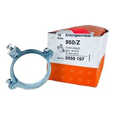 10x Obo Bettermann Erdungsschelle 950/Z / Zinkdruckguß / verzinkt / Rohr-Ø 2"