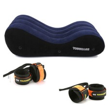 NEU Aufblasbare Sex Kissen Bett Sofa Mit Manschetten Möbel Liebe Kissen Position