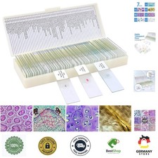 60 Mikroskop Objektträger Biologische Proben Glas für Bildung, Hobby