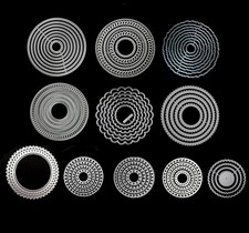 "Kreis" Rahmen, rund, mit Muster, gebogen, Stanzschablone/ Cutting + NEGATIV-Cut