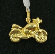 18K 750 Gold Anhänger. Motorrad