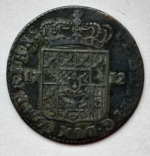 1 Liard 1712 Spanische  Niederlande Namur . Maximilian II Emanuel v Bayern