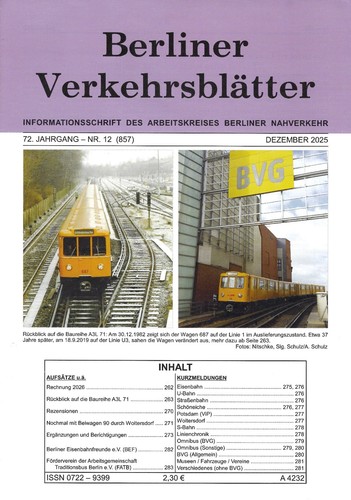 Berliner verkehrsblätter heft - berliner,