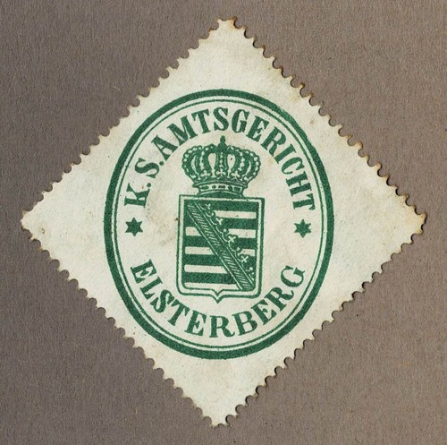 Siegelmarke sachsen s - sachsen:, k.
