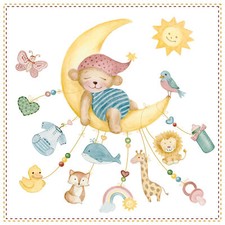 Serviette "Sleepy Teddy Bear", 20 Stück