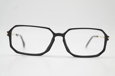 Vintage Brille Flair 110 Schwarz Gold Eckig Brillengestell eyeglasses