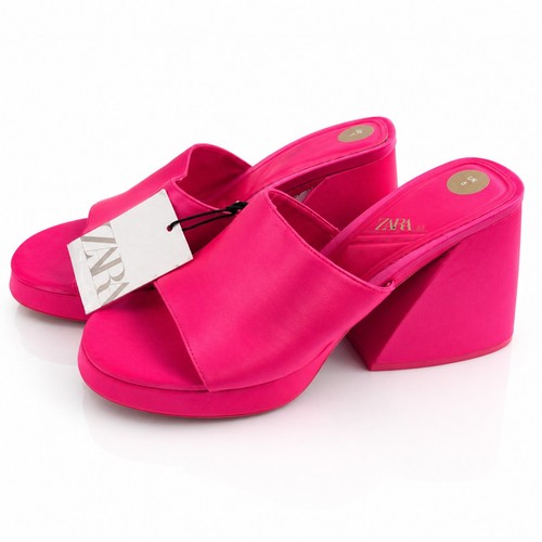 Zara rosa pantoletten heels - zara, uk