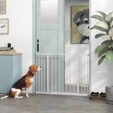 PawHut Hunde Absperrgitter ohne bohren Schutzgitter Treppenschutzgitter Metall