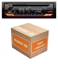 Autoradio JVC KD-DB922BT für Peugeot 106 S2 | Bluetooth Telefonieren Audiostream