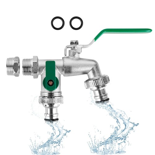 Doppel wasserhahn garten - doppel,