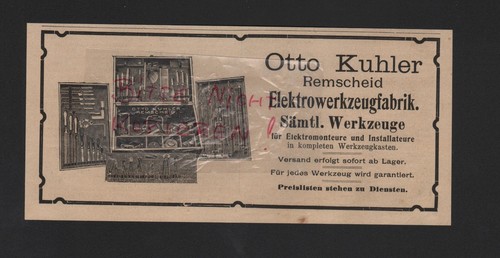 Remscheid werbung 1909 - werbung,