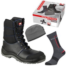 Bullstar Winterbox Winterstiefel S3 + Fleece Mütze + Socken Promobox Stiefel Set