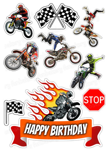 Motocross motorrad tortenbild - motorrad,