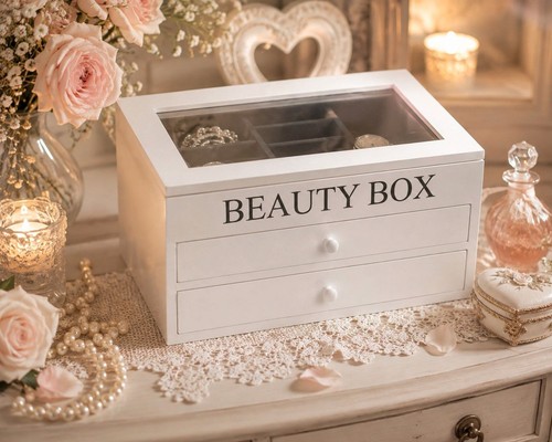 Schmuckkasten beauty box weiß - box,