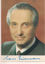 Autogramm Hans Eisenmann Minister Bayern Originalunterschrift