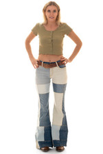 Comycom Damen Jeans Schlaghose STAR BIRDY