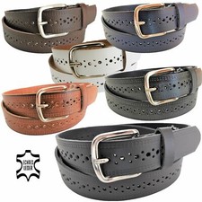 Leder Gürtel gelocht  100%